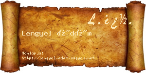 Lengyel Ádám névjegykártya
